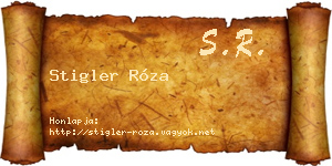 Stigler Róza névjegykártya